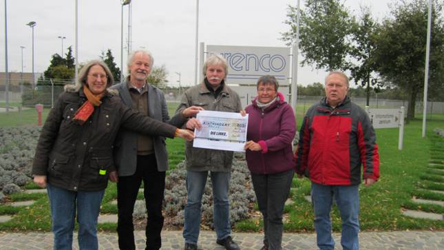 BBU - Scheckübergabe vor der Urananreicherungsanlage in Gronau